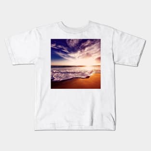 Sunset Over The Beach Kids T-Shirt